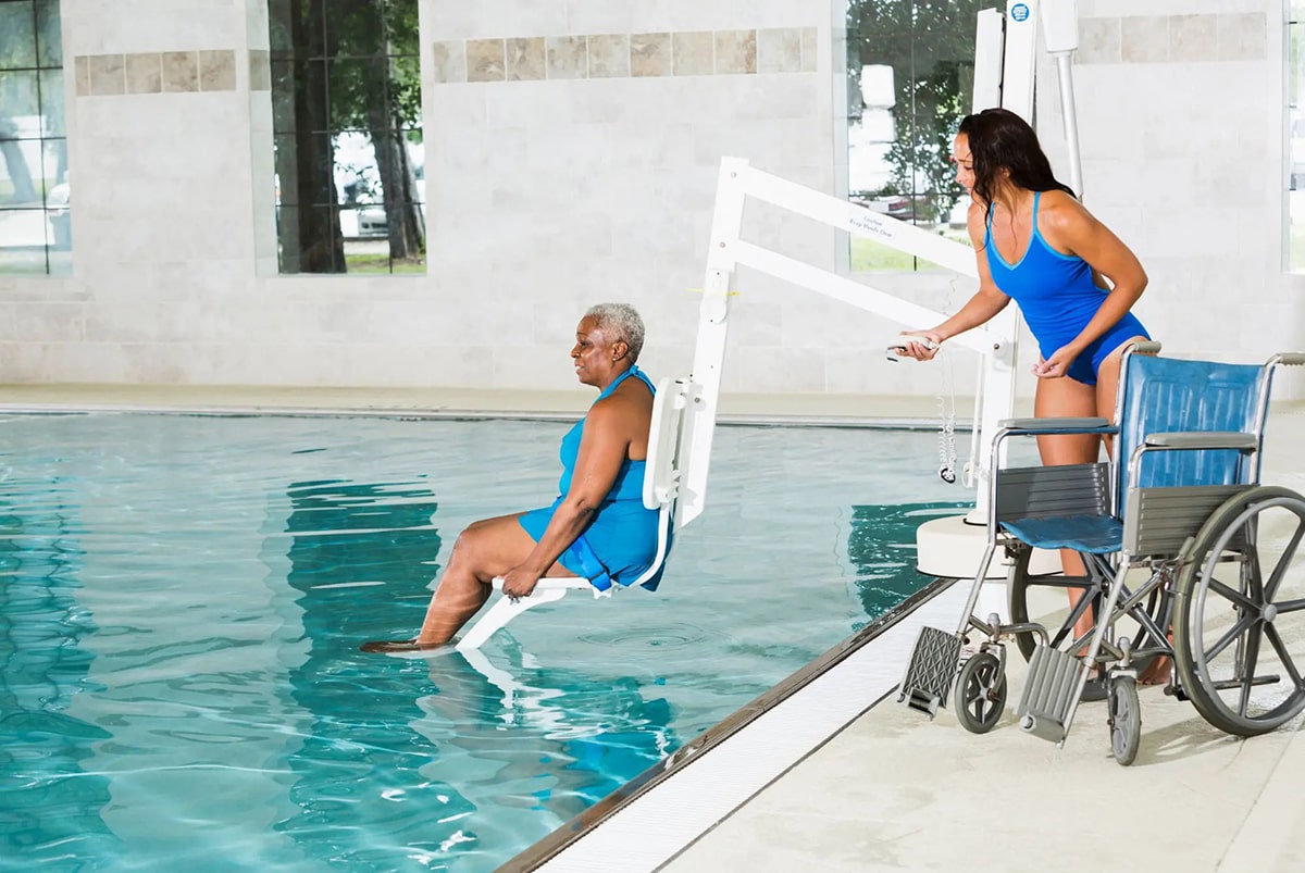 Assistance device for making water activities more relaxed and comfortable.